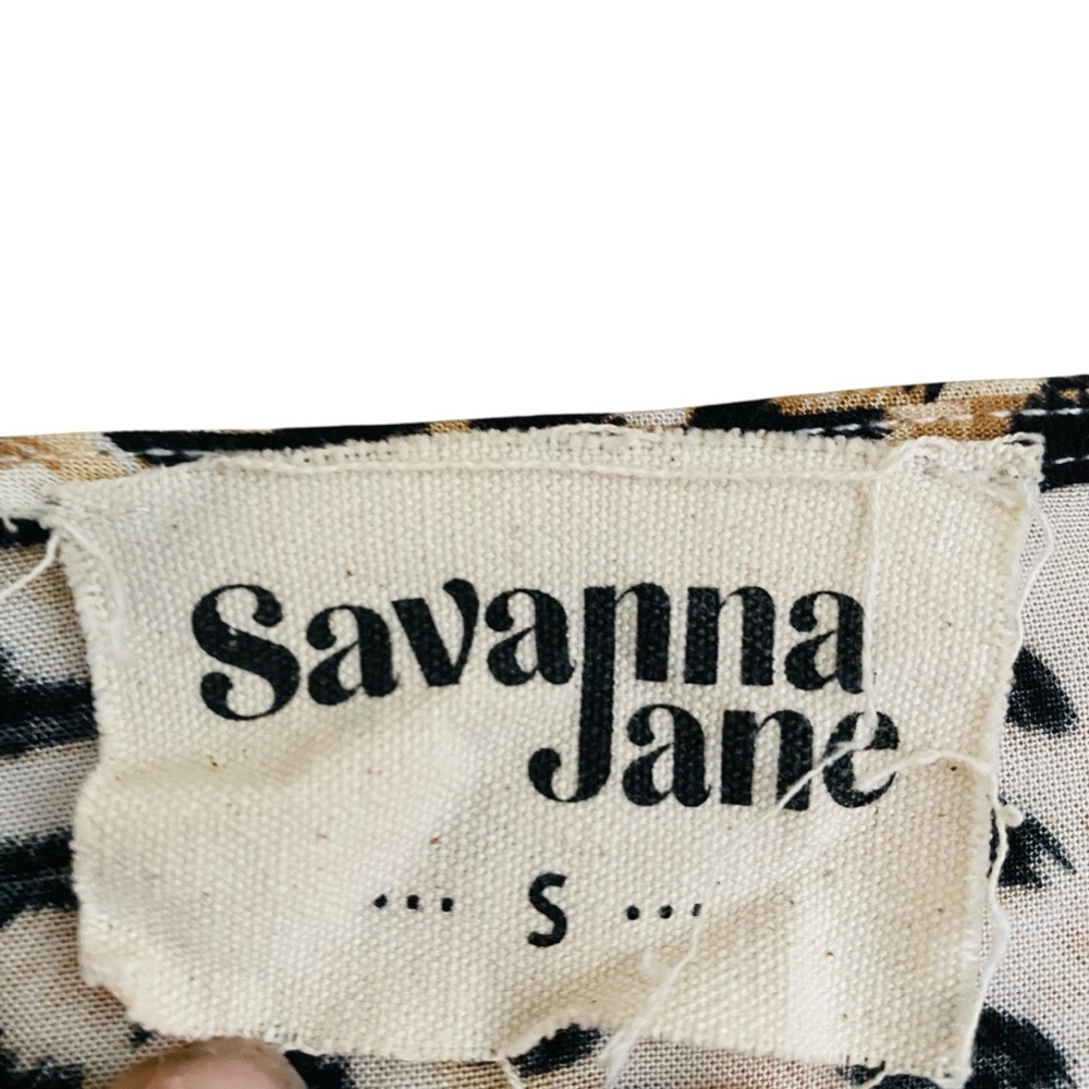 Savanna Jane Boho Colorful Floral‎ Embroidered Leopard Animal Print Blouse Small - Picture 10 of 11